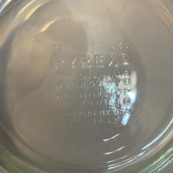 VINTAGE 1980’s PYREX 2.5L Clear Glass Bowl Corning NY USA 325 Oven Microwave - Picture 5 of 8